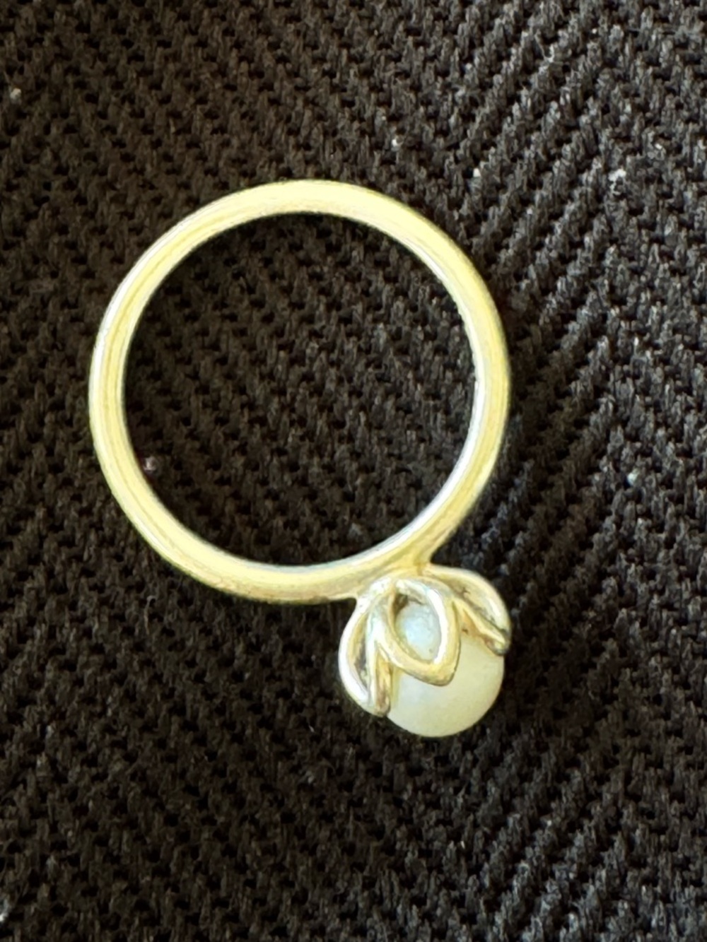 Pandora Sterling Silver Pearl Ring with Decorative Prongs size 6 - Picture 8 of 14